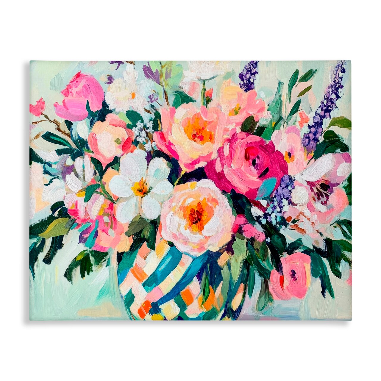 Stupell Industries Colorful Bouquet in Spring Vase Canvas, design by Petal Prints Design